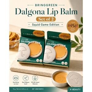 BRINGGREEN x Netflix Squid Game Dalgona Lip Balm 10g Set of 2 K-Beaut